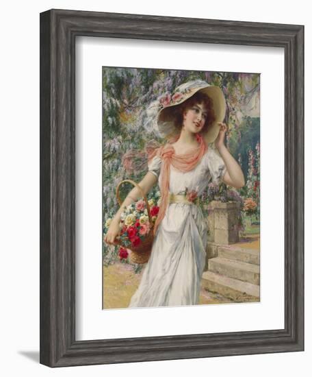 The Flower Girl-Emile Vernon-Framed Giclee Print