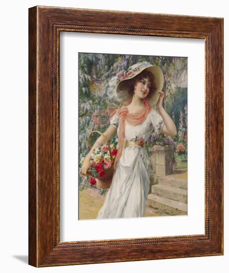 The Flower Girl-Emile Vernon-Framed Giclee Print