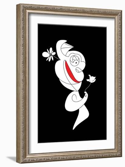 The Flower is Real Annimo-null-Framed Art Print