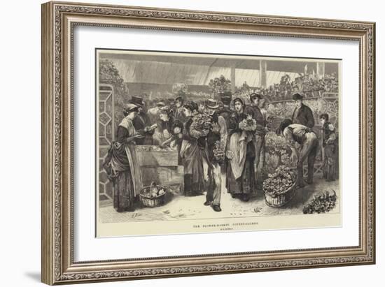 The Flower-Market, Covent-Garden-Edwin Buckman-Framed Giclee Print