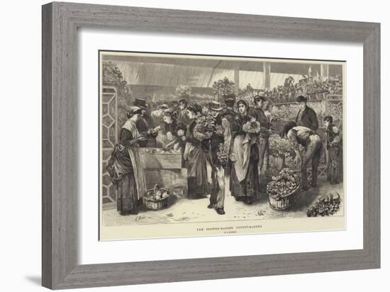 The Flower-Market, Covent-Garden-Edwin Buckman-Framed Giclee Print