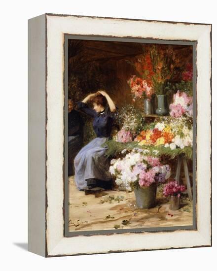 The Flower Market-Victor Gabriel Gilbert-Framed Premier Image Canvas