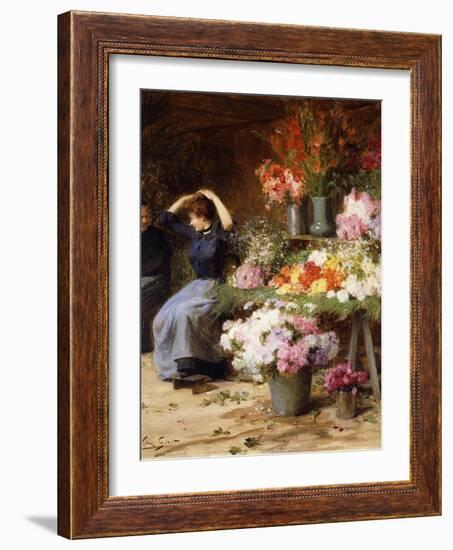 The Flower Market-Victor Gabriel Gilbert-Framed Giclee Print