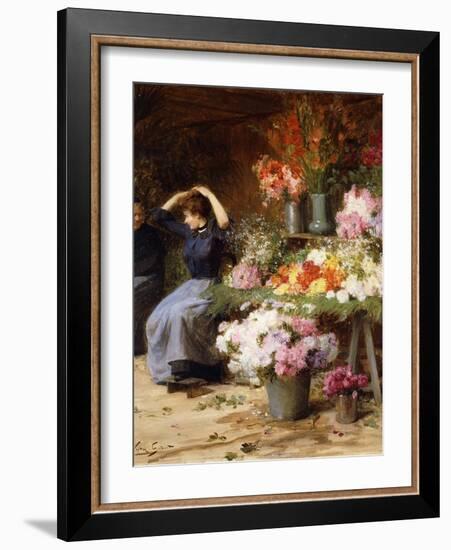 The Flower Market-Victor Gabriel Gilbert-Framed Giclee Print