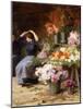 The Flower Market-Victor Gabriel Gilbert-Mounted Giclee Print