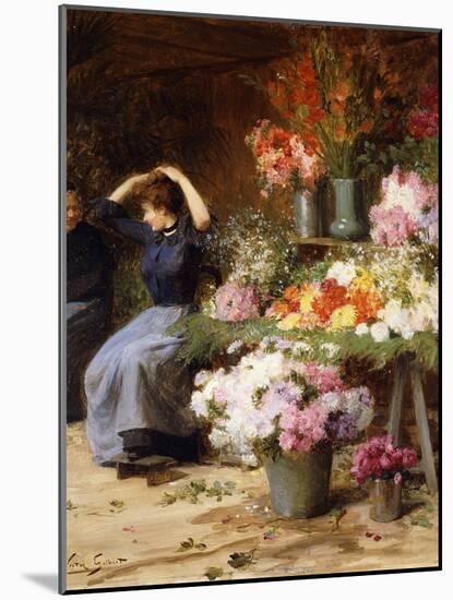 The Flower Market-Victor Gabriel Gilbert-Mounted Giclee Print