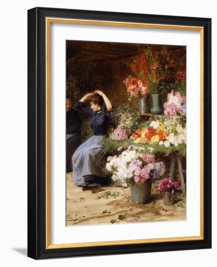 The Flower Market-Victor Gabriel Gilbert-Framed Giclee Print