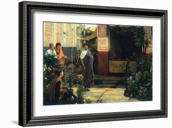 The Flower Market-Sir Lawrence Alma-Tadema-Framed Art Print