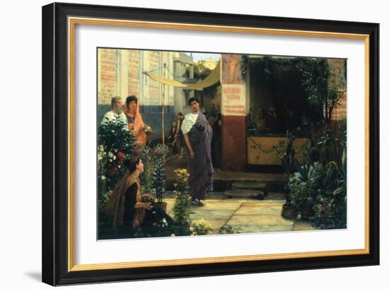 The Flower Market-Sir Lawrence Alma-Tadema-Framed Art Print