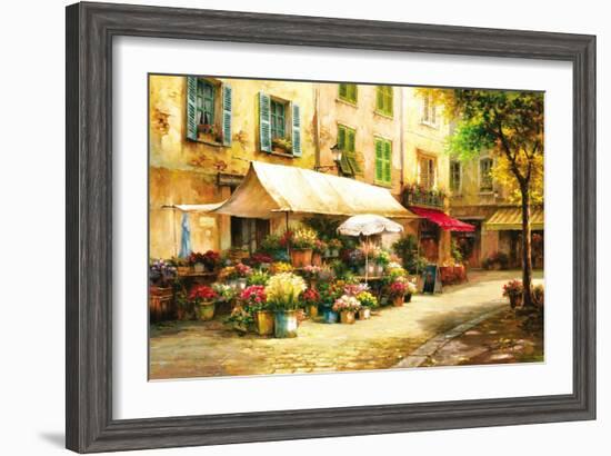 The Flower Market-Han Chang-Framed Art Print