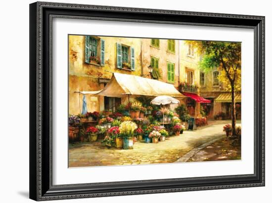 The Flower Market-Han Chang-Framed Art Print