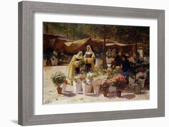The Flower Market-Victor Gabriel Gilbert-Framed Giclee Print