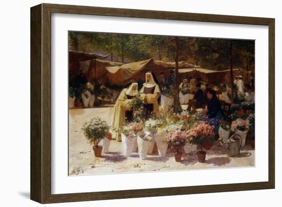 The Flower Market-Victor Gabriel Gilbert-Framed Giclee Print