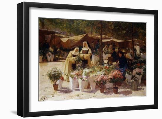 The Flower Market-Victor Gabriel Gilbert-Framed Giclee Print