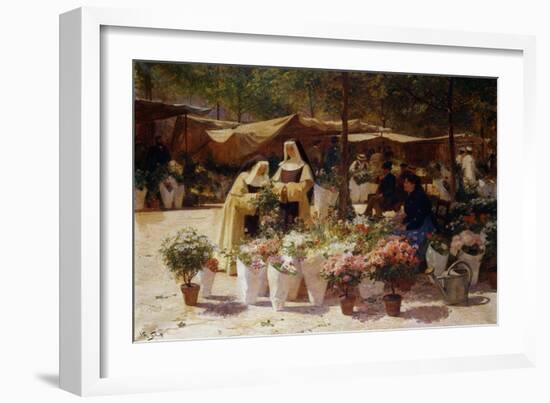 The Flower Market-Victor Gabriel Gilbert-Framed Giclee Print