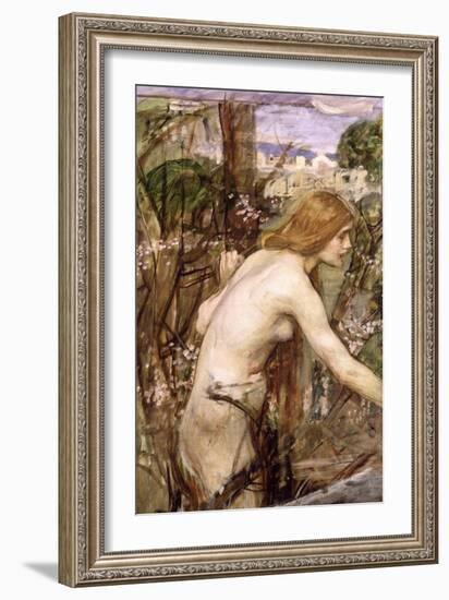 The Flower Picker-John William Waterhouse-Framed Giclee Print