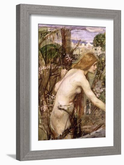 The Flower Picker-John William Waterhouse-Framed Giclee Print