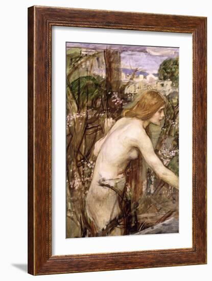 The Flower Picker-John William Waterhouse-Framed Giclee Print