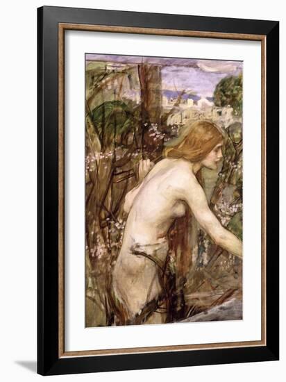 The Flower Picker-John William Waterhouse-Framed Giclee Print