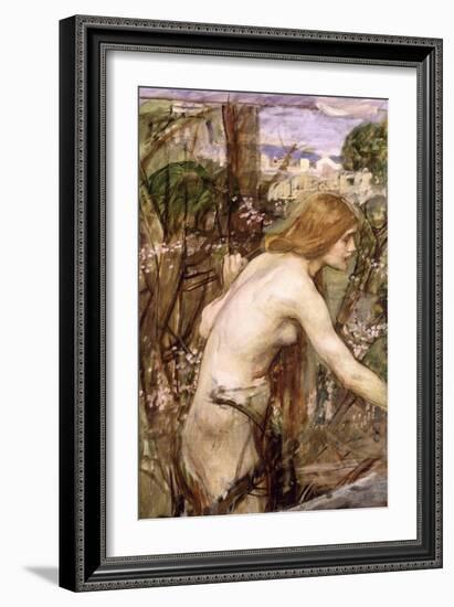 The Flower Picker-John William Waterhouse-Framed Giclee Print