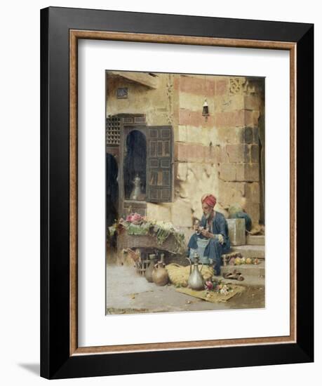 The Flower Seller, 1891-Raphael Von Ambros-Framed Premium Giclee Print