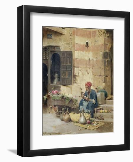 The Flower Seller, 1891-Raphael Von Ambros-Framed Premium Giclee Print