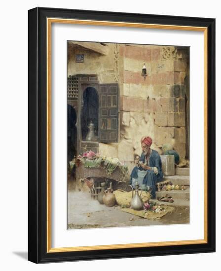 The Flower Seller, 1891-Raphael Von Ambros-Framed Giclee Print