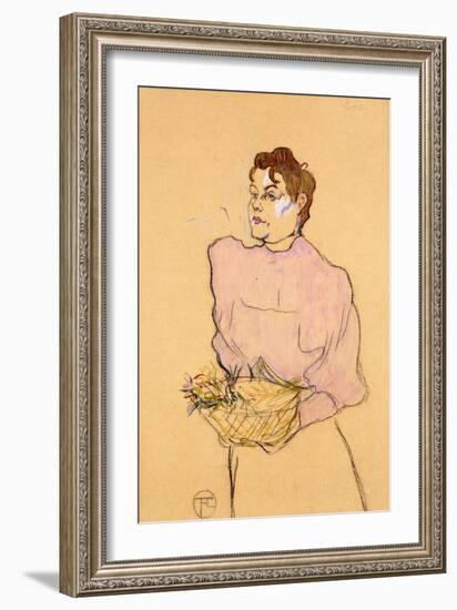 The Flower-Seller, 1894-Henri de Toulouse-Lautrec-Framed Giclee Print