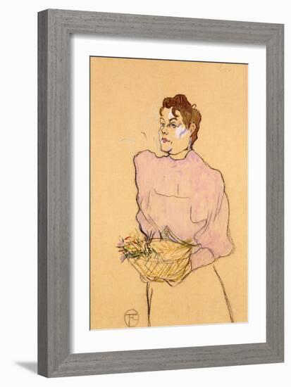 The Flower-Seller, 1894-Henri de Toulouse-Lautrec-Framed Giclee Print