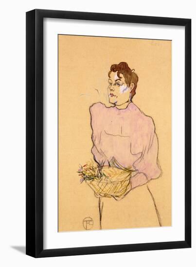 The Flower-Seller, 1894-Henri de Toulouse-Lautrec-Framed Giclee Print