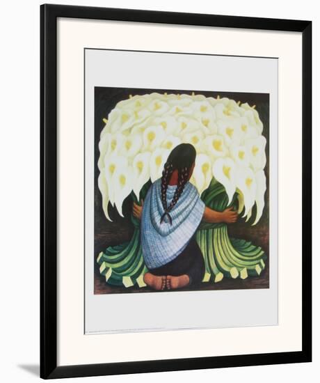 The Flower Seller-Diego Rivera-Framed Art Print