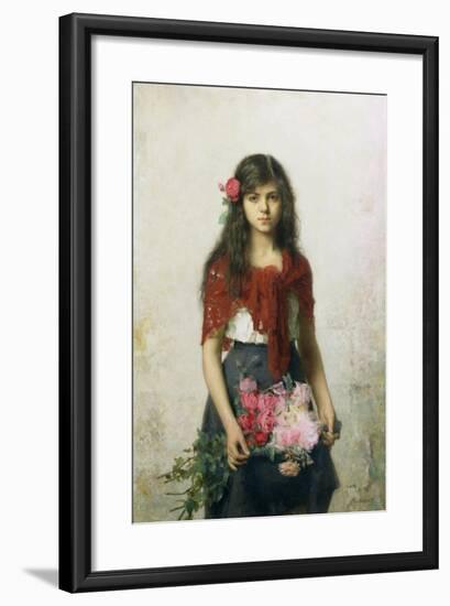 The Flower Seller-Alexei Alexevich Harlamoff-Framed Giclee Print