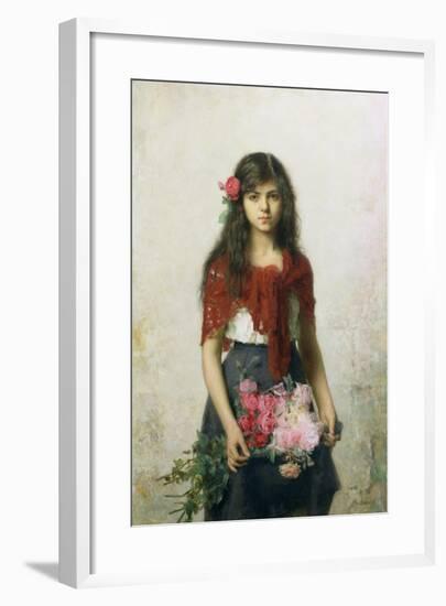 The Flower Seller-Alexei Alexevich Harlamoff-Framed Giclee Print