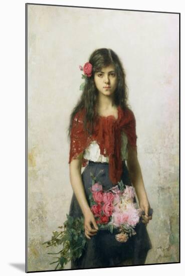 The Flower Seller-Alexei Alexevich Harlamoff-Mounted Giclee Print