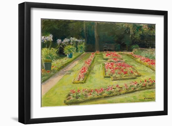 The Flower Terrace in the Wannsee Garden, 1921 (Oil on Canvas)-Max Liebermann-Framed Giclee Print