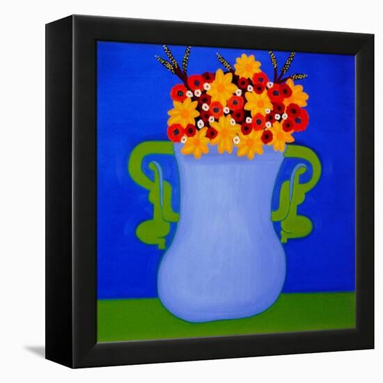 The Flower Vase, 1999 (Oil on Linen)-Cristina Rodriguez-Framed Premier Image Canvas