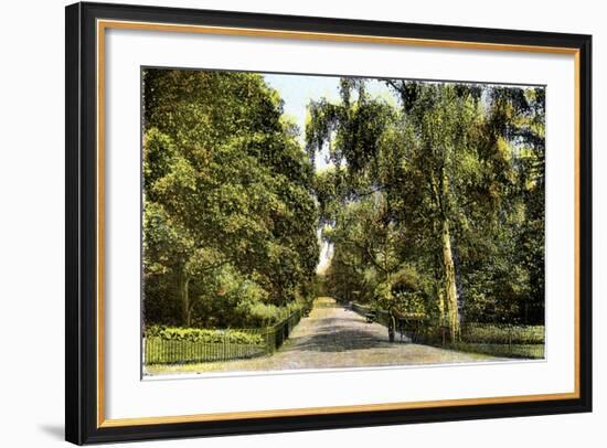 The Flower Walk, Kensington Gardens, London, 20th Century-null-Framed Giclee Print