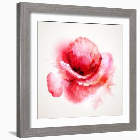 The Flowering Red Poppy-artant-Framed Premium Giclee Print