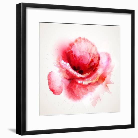 The Flowering Red Poppy-artant-Framed Premium Giclee Print