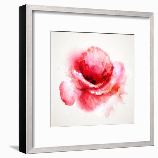 The Flowering Red Poppy-artant-Framed Art Print