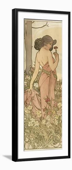 The Flowers: Carnation, 1898-Alphonse Mucha-Framed Giclee Print