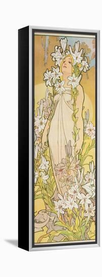 The Flowers: Lily, 1898-Alphonse Mucha-Framed Premier Image Canvas