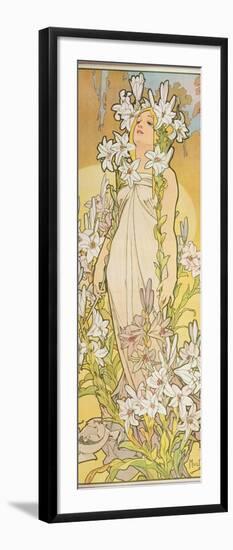 The Flowers: Lily, 1898-Alphonse Mucha-Framed Giclee Print