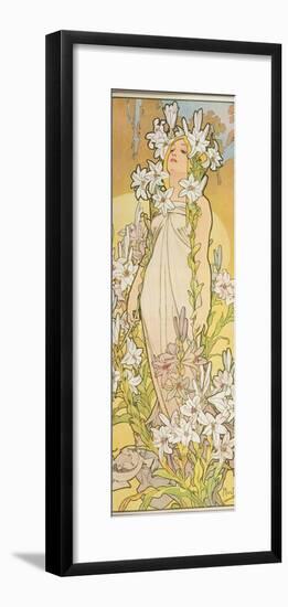 The Flowers: Lily, 1898-Alphonse Mucha-Framed Giclee Print