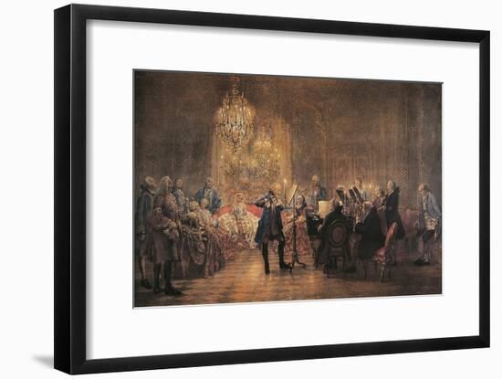 The Flute Concert, 1852-Adolph Friedrich Erdmann von Menzel-Framed Premium Giclee Print