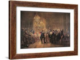 The Flute Concert, 1852-Adolph Friedrich Erdmann von Menzel-Framed Giclee Print