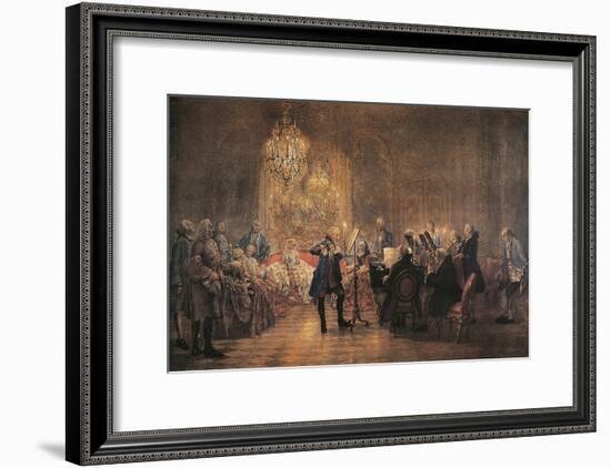 The Flute Concert, 1852-Adolph Friedrich Erdmann von Menzel-Framed Giclee Print