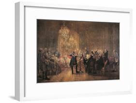 The Flute Concert, 1852-Adolph Friedrich Erdmann von Menzel-Framed Giclee Print