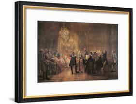The Flute Concert, 1852-Adolph Friedrich Erdmann von Menzel-Framed Giclee Print