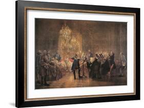 The Flute Concert, 1852-Adolph Friedrich Erdmann von Menzel-Framed Giclee Print